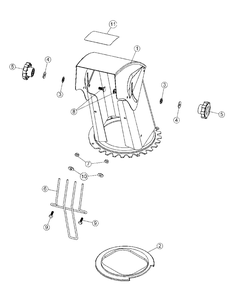 Chute 2011 And Before Diagram and Parts List for 19A40019 44Inch-100 Cub Cadet Lawn Tractor